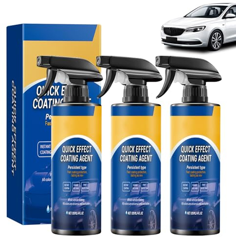Quick Effect Coating Agent for Car, Schnellwirkungs-Beschichtungsmittel, 3 Stuck Auto-Beschichtungsspray, Autos Kratzer Entferner, Beschichtungsspray Autolack, Spray Auto, Wasserfestes, öLfestes