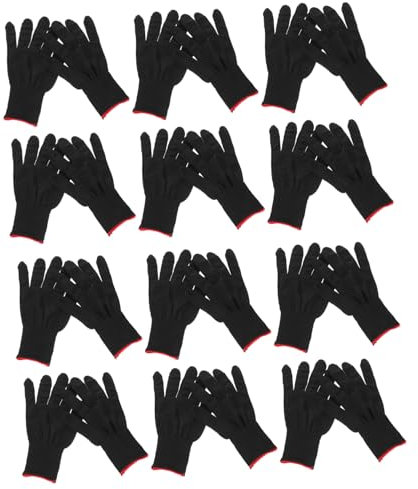 FELTECHELECTR 12paires De Travail Antistatiques Tricotés De Protection Pour Adultes De Sécurité Pour Production Industrielle