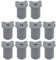 Gerrette da parete del cavo Ethernet Silicone premium Bushhing cavo impermeabile protegge i cavi satellitari per esterno interno Usa 36x25,4 mm 10pcs (Grigio)