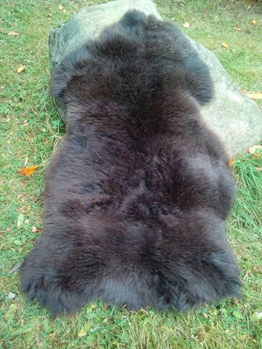 Provellus * Top * Pelle di agnello ecologica in pelle di pecora naturale marrone nuovo L 90 – 100 cm