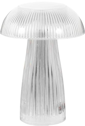 Operitacx Nachttischlampe Pilzform Kristallklare Mini Tischlampe Mit Warmem Licht Ästhetische Schreibtischlampe Für Schlafzimmer Wohnzimmer Regal Gemütliche Dekorative Beleuchtung