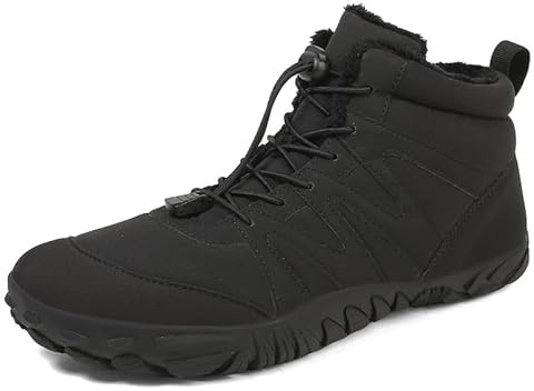 JYukaichen Zapatos de Pie Descalzo con Punta Ancha para Adultos Cálidos y Antideslizantes Botas de Nieve Unisex, Zapatos de Senderismo Deportivos Impermeables para Exterior EU35-47