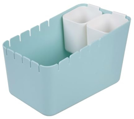 Veemoon Mini Cestino da Tavolo per Rifiuti Secchi e Umidi in Plastica PP Piccolo Bidone da Scrivania Compatto per Cucina Soggiorno e Ufficio Design Creativo e Salvaspazio