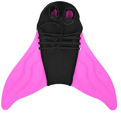 DNFUN Mermaid Schwimmflossen für Kinder, verstellbare Mermaid Design Schwimmen Tauchen Training Monofin Fuß Flipper Flossen