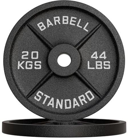 LIFERUN Gusseisen Hantelscheiben Set, 10kg, 15kg, 20kg Hantel Set | für 50mm Olympia Gewichte Hantel Bar, Metall Hantelscheiben für Gewichtheben und Hip Thrust, Hantelscheiben für Home Gym