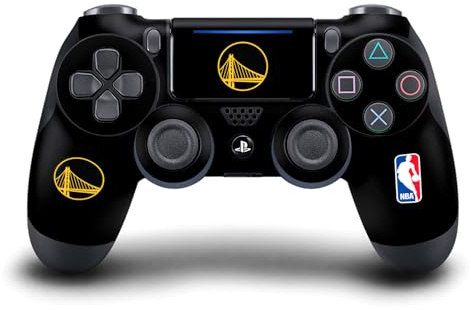 Head Case Designs Officially Licensed NBA Black Design Golden State Warriors Logo Vinyl Sticker Gaming Skin Decal Cover Compatible With Sony PlayStation 4 PS4 DualShock 4 Controller