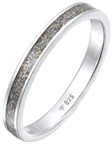 Elli Ring Damen Stapel Basic mit Emaille in 925 Sterling Silber