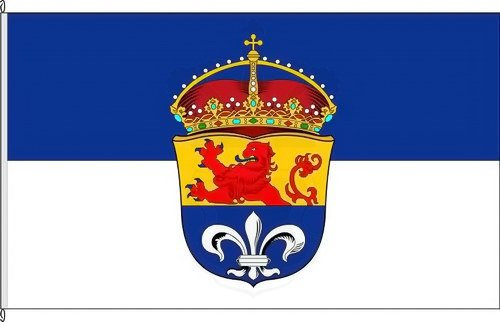 KÖNIGSBANNER Zertifizierte Flagge Fahne Darmstadt - DA 150 x 250cm - Hissflagge doppelt gesäumt mit Karabinerhaken aus deutscher Flaggen-Manufaktur