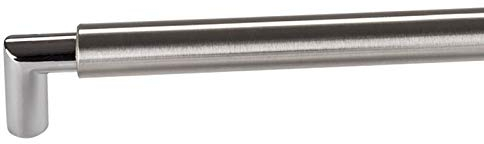 SOTECH Maniglia per mobili Maniglia per cucina E9 in vero acciaio inox BA 320 mm/Ø 16 mm con zoccolo cromato/Il design incontra la funzionalità