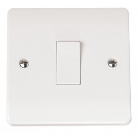 Click Modo CMA011 1 pandilla 2 vías 10 hacha interruptor de luz simple plástico blanco brillante