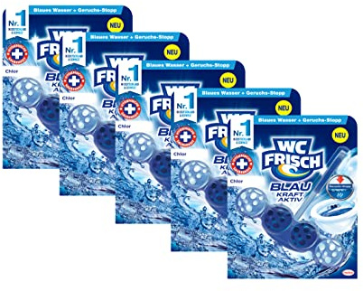 WC Frisch Kraft-Aktiv Blauspüler Chlor, 5er Pack (5 x 1 Stück)