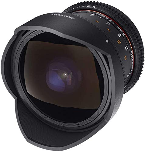 SAMYANG 8 mm T3.8 VDSLR UMC Objectif fisheye CS II Compatible avec Canon M