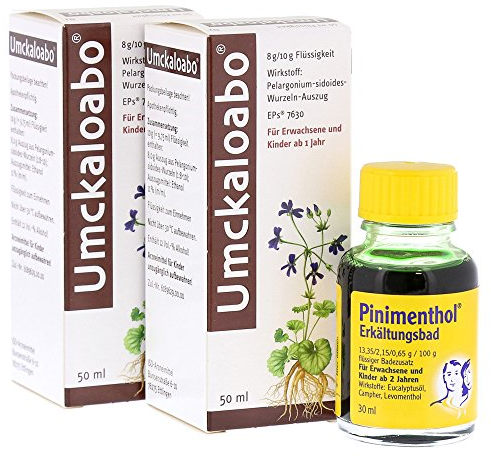 Umckaloabo Doppelpack + Pinimenthol Erkältungsbad 2x 50ml + 30ml Milliliter