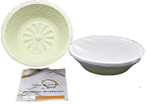 Gärkorb Gärkörbchen Bodenmuster Sonne mit Bezug für 1 kg Brote inkl. Info 'perfekt Brot backen '