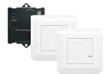 Legrand 077777L Mosaic Prêt-à-poser Créer un va-et-Vient sans Tirer de Fil, 1 Micromodule et 2 Commandes sans Fil, Blanc