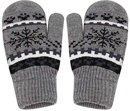 IPENNY Winter Warm Damen Frauen Strickhandschuhe Vollfinger Fäustlinge Skihandschuhe Winddicht rutschfest Dicke Samtige Glove Outdoor Wolle Fausthandschuhe