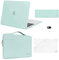 MOSISO Funda Compatible con MacBook Pro 13 2025 2024 2023-2016 A2338 M2 M1 A2251 A2289 A2159 A1989 A1708 A1706,Carcasa Rígida&Bolsa&Piel Teclado&Webcam&Protector de Pantalla,Menta Verde