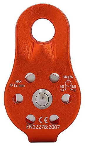 Jadeshay Pulley Wheel 26KN,Micro Pulley for 12mm Rope Climbing,Aluminium Alloy Heavy Duty Single Rope Pulley Block for Climbing Rescue Lifting Hitch Tending