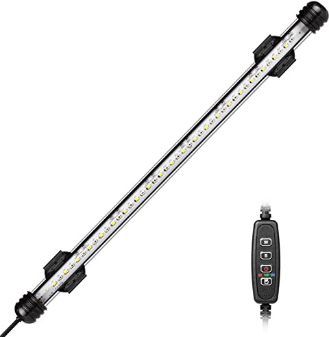 IREENUO LED Luce Acquario, Lampada Sommergibile Acquario con Timer, illuminazione LED subacquea per acquario da 40-60cm