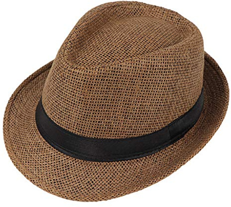 luosh Bambini Bambini Estate Spiaggia Cappello di Paglia Jazz Panama Trilby Cappello Fedora Cappello da Gangster Cappelli Traspiranti per Esterni Ragazze Ragazzi Cappellino da Sole