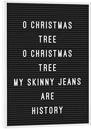 artboxONE Poster mit weißem Rahmen 18x13 cm Typografie Letterboard O Christmas Tree - Bild Letter Buchstaben Letter