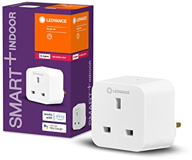 Ledvance Intelligent socket with Zigbee technology for integrating electrical devices into the smart home system, white, app controlled, protective IP20