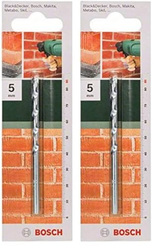 Bosch 2609255422 85mm Masonry Drill Bit with Diameter 5mm (Pack of 2)