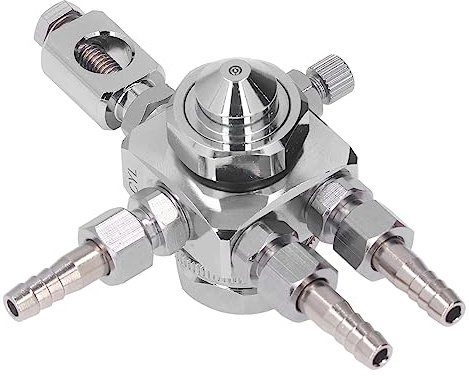 Mini Pistola a Spruzzo Automatica ST-6 Pistola per Verniciatura in Acciaio Inossidabile Regolabile 0,3 MPa con Chiave per di Produzione (2 mm/0,08 Pollici)
