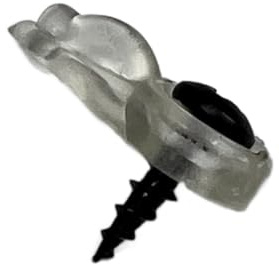 Glass Cabinet Panel Retainer Clips with Screws 25 Clips (Choose Your Offset and Color) by E.H.C. (Clear, 0/0 Flush)