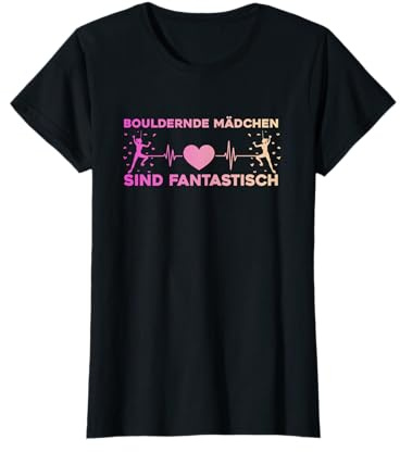 Klettern Damen Boulderer Boulderin Bouldern Mädchen T-Shirt