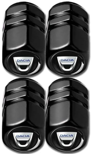 4 Pieces Tyre Valve Caps for Dacia Jogger Duster Spring Sandero Logan Lodgy Dokker Bigster,Car Tire Caps,Dust Caps for Car Tyres,Wheel Caps,Valve Caps Covers Replacement Accessories,Leak-Proof