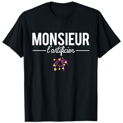 Monsieur L'Artificier Blague Métier Artificier Humour T-Shirt
