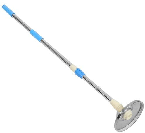 Beavorty Manche de Balai en Acier Inoxydable Renforcé et Épaissi, Télescopique et Antidéflagrant pour Balai Serpillière Rotatif, Accessoire pour Fournitures de Nettoyage