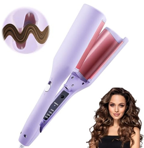 Ferro arricciacapello Beach Waves, 32 mm, grandi ricci 4 temperature regolabili, dimensioni da viaggio, onde francesi, portatile
