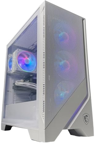 Golook PC Gaming Panama 2.5 Bianco - Ryzen 5 7600 / RTX 5070 12GB / 16GB RAM DDR5 6000 / 1TB NVME M.2 / B850M / 5 Ventole Raffreddamento a Torre - Computer Fisso
