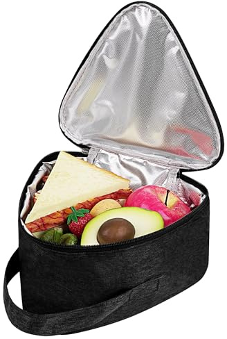 Bolsa térmica grande Linkidea para snacks, a prueba de fugas | Aislamiento térmico de 3 capas, forro de aluminio apto para alimentos, paño catiónico impermeable, 22,86 x 12,9 cm, lavable