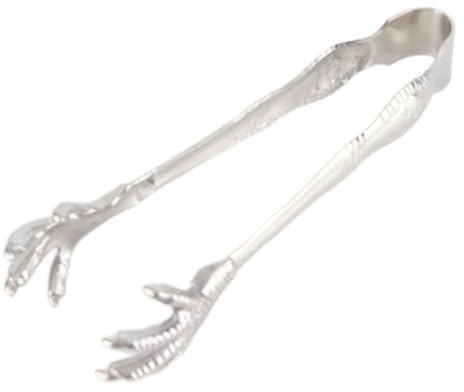 Pinzas de hielo de garra de águila, acero inoxidable evita deslizar pinzas de porción de adornos para la barra casera recogiendo cubitos de hielo de azúcar