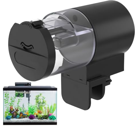 Automatisk Fiskmatare,100ml Automatisk Fiskmatardispenser För Akvarier | Batteridriven Klemmont Matare För Koi Och Skaldjur