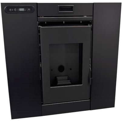 EIDER BIOMASA – Insertable Pellet INSERT 8-8,3 kW - Riscaldamento fino a 175 m³ - Tramoggia 13 kg - Basso consumo 0,6-1,8 kg/h - Vetro pulito - Programmabile - Compatto - Classe A+