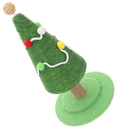LIGHTAOTAO Bola Rascadora para Gatos con Forma De Árbol De Navidad Rascador Vertical Alto Rascador Navideño con Sisal Natural para Gatitos