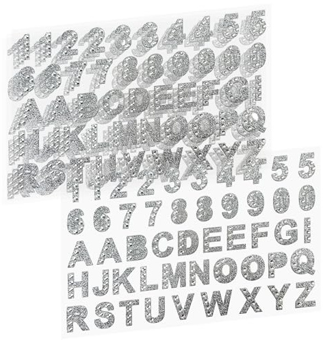 196 Pieces Self-Adhesive Letter Number Stickers, Sticky Alphabet Sticker