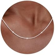 Meteorstarry Kette Silber 925 Damen, 1MM Box Chain Halskette Ohne Anhänger, Personalisierbare Silberkette Wasserfester Schmuck Geschenk für Frauen, Mama, Herren - 16/18/20/22/24 Zoll