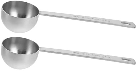 OFFSCH Set 2 Cucchiai Dosatori in Acciaio Inox 304 da 30 Ml Cucchiaio Graduato per Caffè Proteine e Spezie Misurino Versatile per Cucina Domestica e Preparazione Bevande