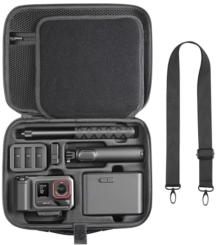 Carrying Case for Insta360 Ace Pro 2 Xplorer Grip Pro Accessories | Flash Print Bundle Large Hard Storage Travel Customize Bag for Insta 360 Mini 2 in 1 Tripod/114cm Selfie Stick (Case Only)