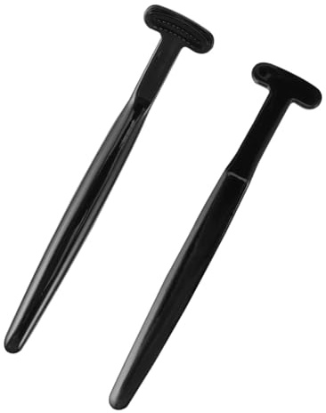 BESTYASH Raschietto Lingua in Plastico Nero 2 Pezzi Design Ergonomico per Ridurre L'alito Cattivo e Pulizia Orale e Confortevole