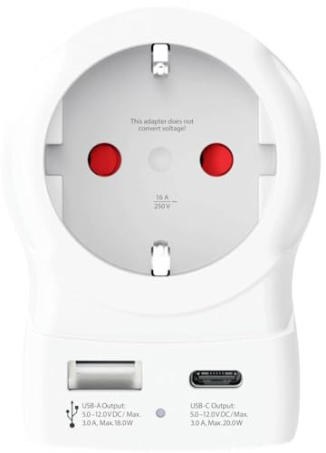 SKROSS Europe to US USB AC20PD Travel Adapter