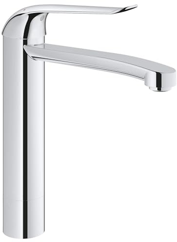 GROHE Eurosmart Care, Waschtischarmatur (mit Zugstangen-Ablauf, Wasserhahn für das Bad, langlebige Oberfläche, einfache Installation), chrom, 30208000