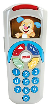 Fisher-Price Ríe y Aprende Mando a Distancia Perrito, Juguete electrónico de Aprendizaje para bebé +6 Meses, versión español (DLD35)