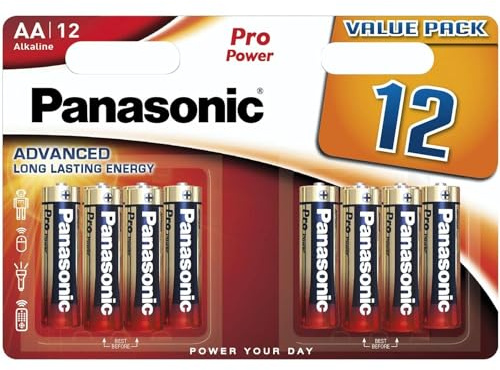Panasonic LR6PPG/12BW Pro Power Alkali-Batterie (Mignon AA, LR6, 12er Pack)