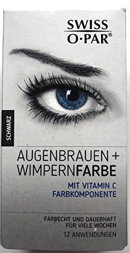 Swiss O' Par Wimpern- und Augenbrauenfärbe-Set, Schwarz